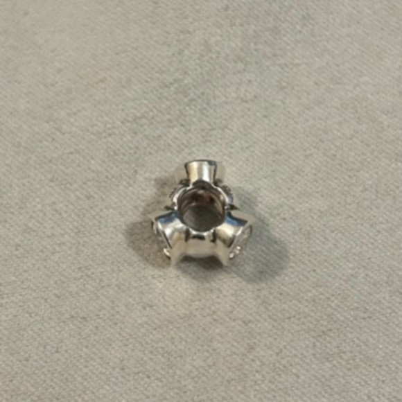 Pandora Charm Silver Cubic Zirconia Cat's Eye -3 Stones - Picture 3 of 3